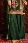 Aman Takyar_Green Dupion Silk And Organza Mirror Work, Sequin, Dabka & Kurta & Sharara Set _at_Aza_Fashions