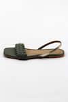 Shop_Ame_Green Vegan Leather Braided Sandals_Online_at_Aza_Fashions