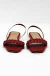 Buy_Ame_Red Vegan Leather Braided Sandals_Online_at_Aza_Fashions