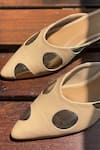 Buy_Ame_Beige Printed Vegan Leather Toe Flats_at_Aza_Fashions