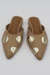 Buy_Ame_Beige Printed Vegan Leather Toe Flats_Online_at_Aza_Fashions