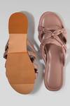 Shop_Ame_Pink Vegan Leather Sliders_at_Aza_Fashions