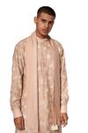 Amaare_Beige Cotton Silk Embroidered Kurta Set _Online_at_Aza_Fashions