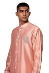 Amaare_Peach Chanderi Kurta Set _Online_at_Aza_Fashions