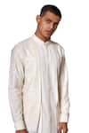 Amaare_White Cotton Silk Embroidered Layered Kurta Set _Online_at_Aza_Fashions