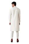 Shop_Amaare_White Wool Blend Asymmetric Pintuck Kurta Set _at_Aza_Fashions