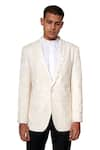 Buy_Amaare_White Wool Blend Embroidered Tuxedo And Pant Set  _at_Aza_Fashions