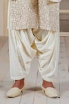 Buy_Siddartha Tytler_Beige Kurta Georgette Pants Mushroom Silk Embroidered And Dhoti Set  _Online_at_Aza_Fashions