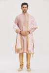 Shop_Arihant Rai Sinha_Pink Printed Velvet Dupatta_at_Aza_Fashions