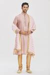 Buy_Arihant Rai Sinha_Pink Printed Velvet Dupatta_Online_at_Aza_Fashions