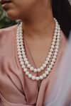 Anaash_White Pearl Layered Necklace _Online_at_Aza_Fashions