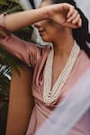 Shop_Anaash_White Pearl Layered Necklace _at_Aza_Fashions