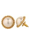 Buy_Anaash_White Metal And Pearl Stud Earrings _Online_at_Aza_Fashions