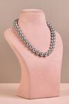 Shop_Anaash_Silver Plated Pearl Manufactured Embellished Necklace _at_Aza_Fashions
