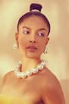 Anaash_White Pearl Manufactured Wilma Oversize Necklace _Online_at_Aza_Fashions