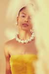 Buy_Anaash_White Pearl Manufactured Wilma Oversize Necklace _Online_at_Aza_Fashions