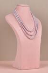 Shop_Anaash_Pink Pearl Manufactured Layered Necklace_at_Aza_Fashions