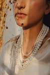 Shop_Anaash_White Pearls Layered Necklace _at_Aza_Fashions