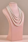 Buy_Anaash_White Pearls Layered Necklace _at_Aza_Fashions