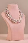 Shop_Anaash_Multi Color Pearl Manufactured Layered Necklace_at_Aza_Fashions