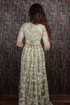 Shop_Archana Kochhar_Green Anarkali Net Palazzo Georgette Embroidered Embellished And Set _at_Aza_Fashions
