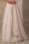 Buy_Anupraas By Nishant And Rahul_Pink Organza, Bamberg Silk Sweetheart Neck Embroidered Blouse And Lehenga Set _Online_at_Aza_Fashions