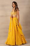 Anupraas by Nishant and Rahul_Yellow Embroidered Lehenga Set_Online_at_Aza_Fashions