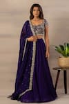 Buy Anupraas By Nishant And Rahul Blue Organza, Bamberg Silk Sweetheart Neck Embroidered Blouse And Lehenga Set at Aza Fashions Buy_Anupraas By Nishant And Rahul_Blue Organza, Bamberg Silk Sweetheart Neck Embroidered Blouse And Lehenga Set _at_Aza_Fashions