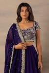 Buy Anupraas By Nishant And Rahul Blue Organza, Bamberg Silk Sweetheart Neck Embroidered Blouse And Lehenga Set Online at Aza Fashions Buy_Anupraas By Nishant And Rahul_Blue Organza, Bamberg Silk Sweetheart Neck Embroidered Blouse And Lehenga Set _Online_at_Aza_Fashions