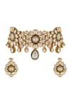 Buy_Anayah Jewellery_Kundan Polki Choker Set _at_Aza_Fashions