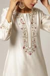 Shop_Anantaa by Roohi_White Silk Chanderi Embroidered Kurta _Online_at_Aza_Fashions