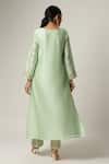 Shop_Anantaa By Roohi_Green Silk Chanderi Embroidered Kurta _at_Aza_Fashions
