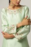 Shop_Anantaa By Roohi_Green Silk Chanderi Embroidered Kurta _Online_at_Aza_Fashions