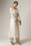 Anantaa By Roohi_White Silk Chanderi Embroidered Kurta _Online_at_Aza_Fashions