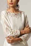 Shop_Anantaa By Roohi_White Silk Chanderi Embroidered Kurta _Online_at_Aza_Fashions