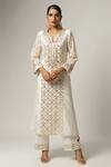 Buy_Anantaa By Roohi_White Silk Chanderi Embroidered Kurta _at_Aza_Fashions