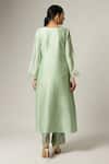 Shop_Anantaa by Roohi_Green Silk Chanderi Embroidered Kurta _at_Aza_Fashions