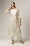 Buy_Anantaa By Roohi_White Silk Chanderi Embroidered Kurta _at_Aza_Fashions
