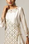 Shop_Anantaa By Roohi_White Silk Chanderi Embroidered Kurta _Online_at_Aza_Fashions