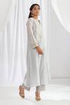 Anantaa by Roohi_Grey Embroidered Silk Chanderi Kurta_Online_at_Aza_Fashions
