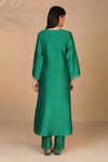 Shop_Anantaa By Roohi_Green Silk Chanderi Kurta _at_Aza_Fashions
