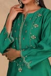 Anantaa By Roohi_Green Silk Chanderi Kurta _at_Aza_Fashions