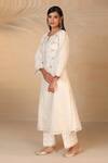 Anantaa by Roohi_White Chanderi Kurta _Online_at_Aza_Fashions