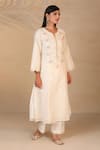 Buy_Anantaa by Roohi_White Chanderi Kurta _at_Aza_Fashions