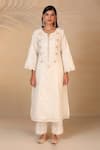 Buy_Anantaa by Roohi_White Chanderi Kurta _Online_at_Aza_Fashions