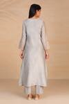 Shop_Anantaa by Roohi_Grey Silk Chanderi Kurta _at_Aza_Fashions