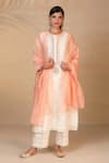 Anantaa by Roohi_White Silk Chanderi Kurta _Online_at_Aza_Fashions