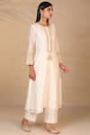 Buy_Anantaa by Roohi_White Silk Chanderi Kurta _at_Aza_Fashions