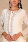 Anantaa by Roohi_White Silk Chanderi Kurta _at_Aza_Fashions