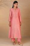 Buy_Anantaa by Roohi_Pink Silk Chanderi Kurta _at_Aza_Fashions